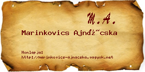 Marinkovics Ajnácska névjegykártya